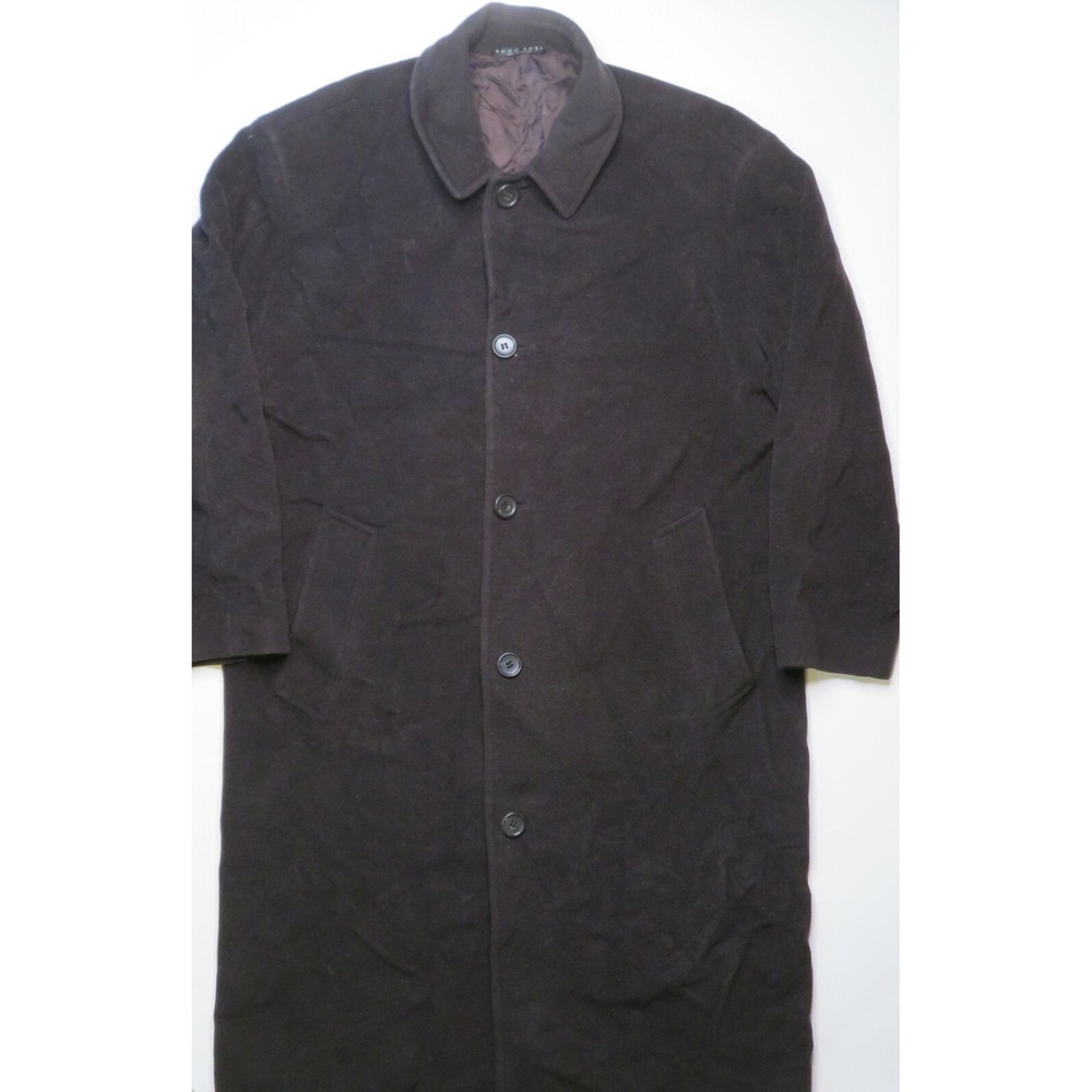 Hugo Boss Black Classic Trench Over Coat Jacket Wool Mens 44R Royale